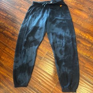 AVIATOR NATION Black Blue Tie Dye Sweatpants Women’s Size L
